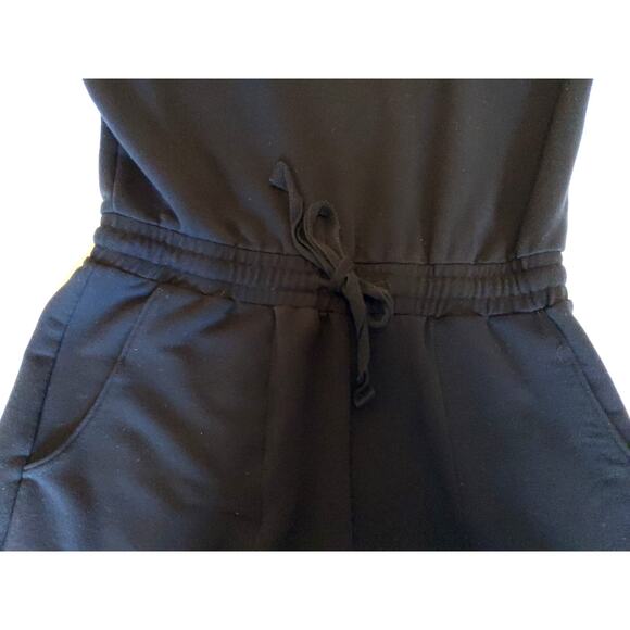 Calvin Klein Womens S Black Romper V Neck Sleeveless Drawstring Pockets - Picture 4 of 13